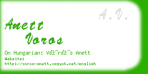 anett voros business card